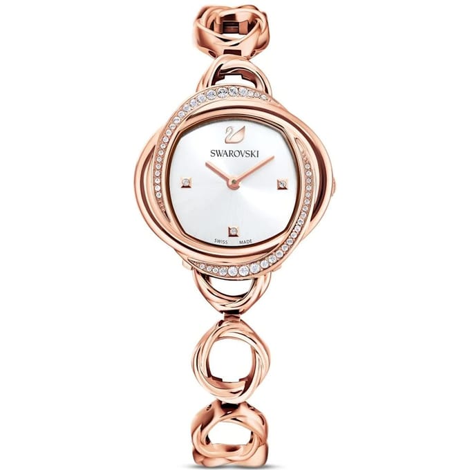 Montre Dame Swarovski 5547626 Fleur en Cristal Argent 30 beige