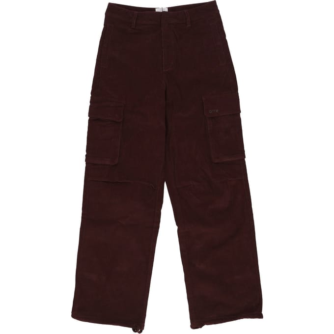 Heren Corduroy Cargo Pants Bordeaux