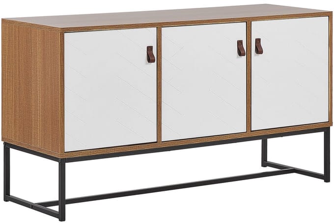 BELIANI NUEVA - Sideboard - Lichte houtkleur/Wit - MDF
