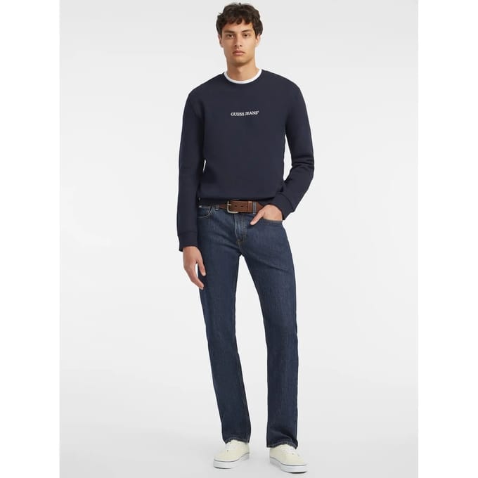 Slim sweatshirt met geborduurd logo Guess