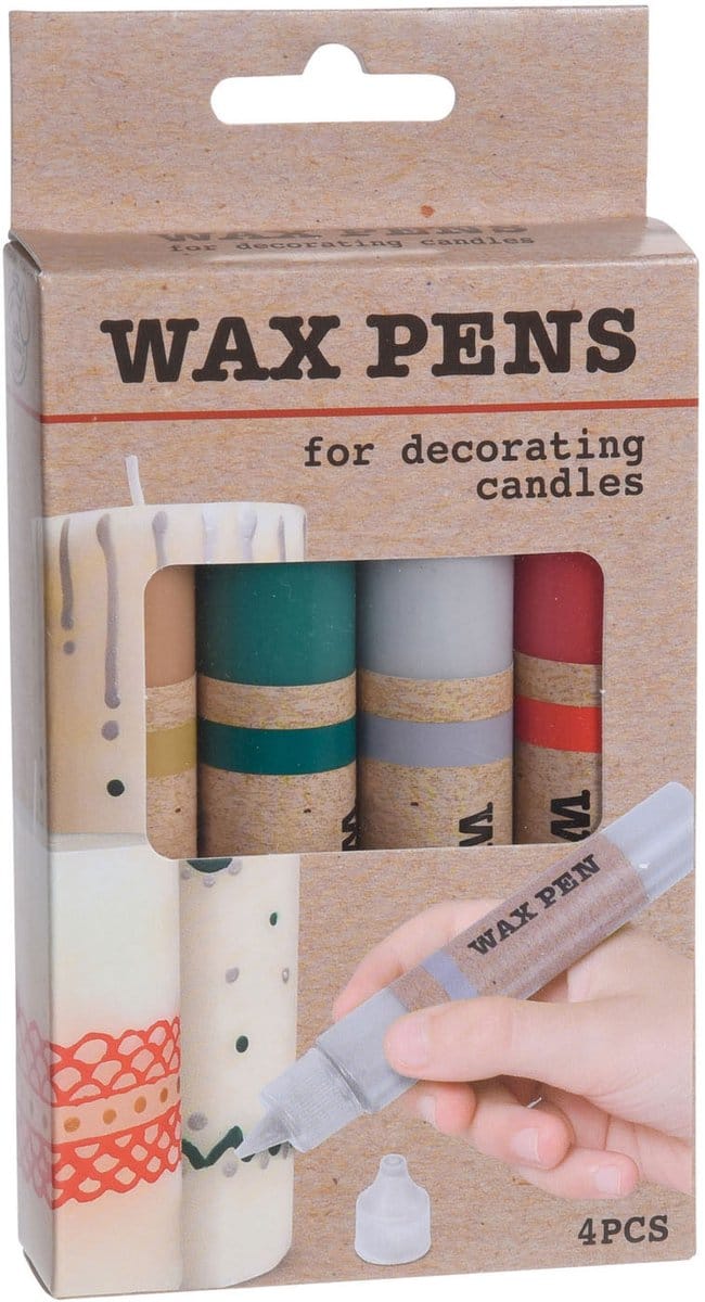 Verhaak Waxstiften Junior 9 Cm Wit/geel/groen/rood 4-delig