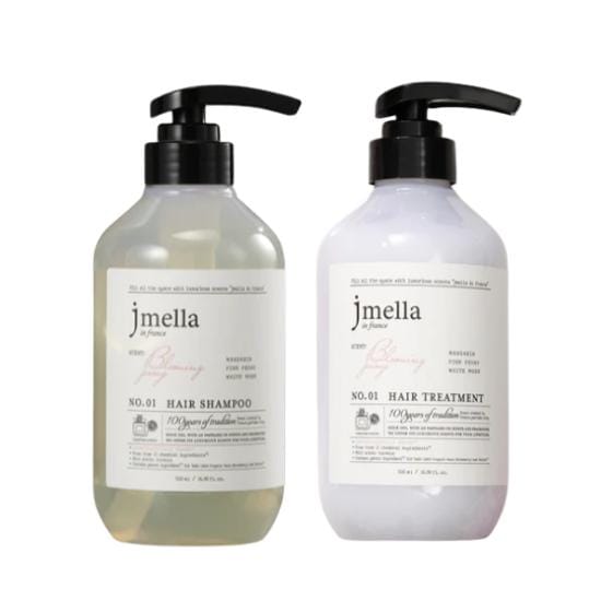 JMELLA SHAMPOING & SOIN CHEVEUX PIVOINE ÉPANOUIE 500ml white