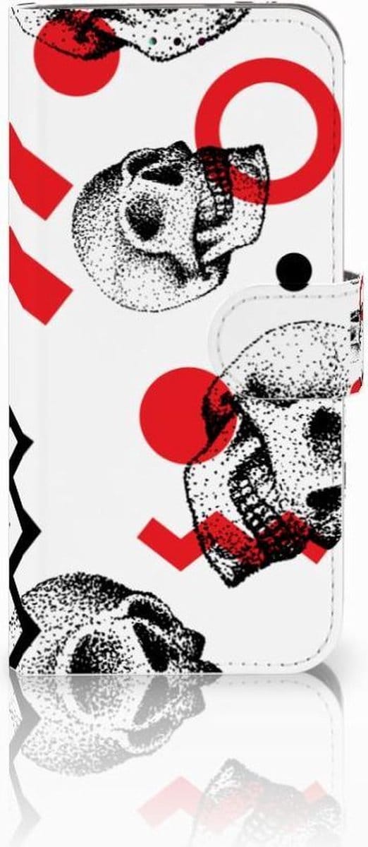 Telefoonhoesje met Naam Samsung Galaxy A40 Skull Red