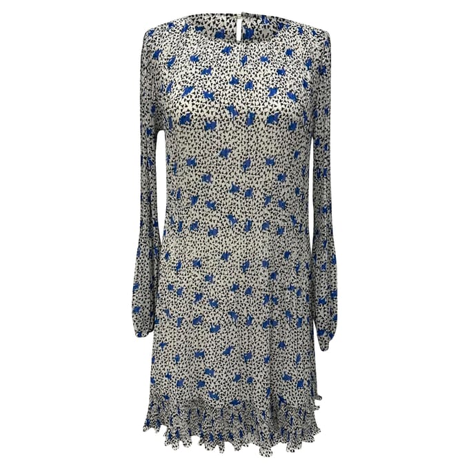 Maje bedrukte mini-jurk met lange mouwen van polyester in meerdere kleuren