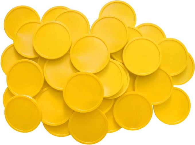 Blanco consumptiemunten / drankmunten Ø29mm  - Ei-geel - 1.000 stuks