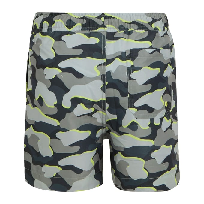 Regatta Skander Camo Zwemshort Kinderen/Kinderen (Donkere storm)