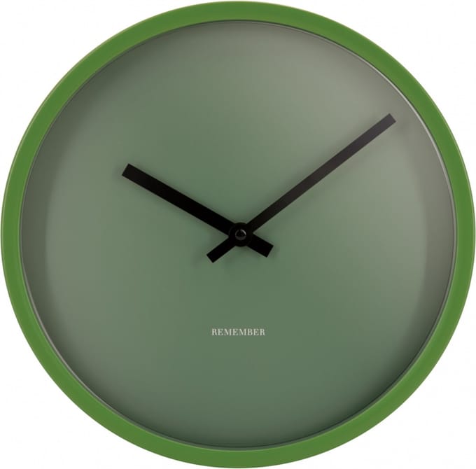 Remember Wall Clock - Forest Green