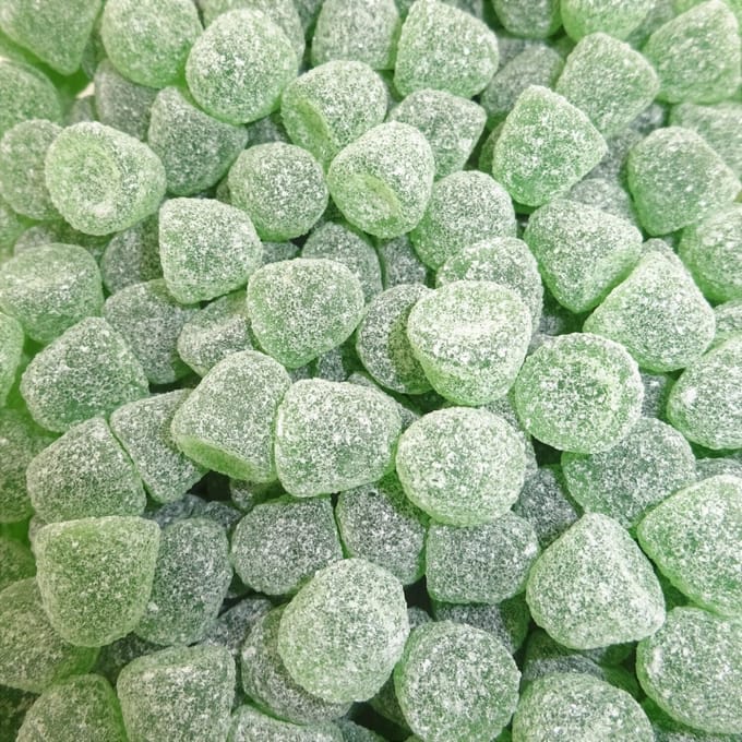 Frisia Green Mints - harde Groentjes - 1,5 Kilo - Keel snoepje - Snoep - Fris - hard - Menthol - per zak van 1500g