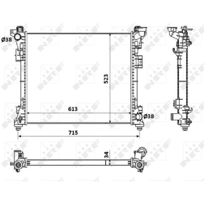 Radiator, motorkoeling NRF 53900