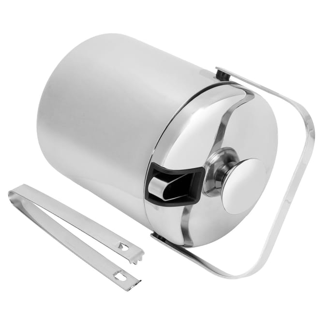 1300ml IJsemmer Container met Deksel Zeef IJstang 304 Roestvrij Staal voor Thuisbar white