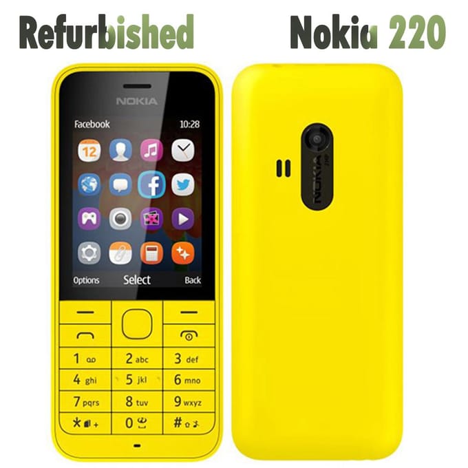 Gereviseerde Nokia Originele Nokia 220 (2014) Dual SIM Mobiele Telefoon Met 2 SIM Simple Set