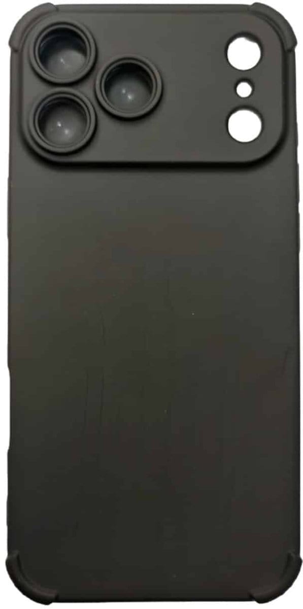 Cityhoesje-Backcover Anti Shock-siliconen iPhone 17 Pro Max-18 Pro Max – Zwart
