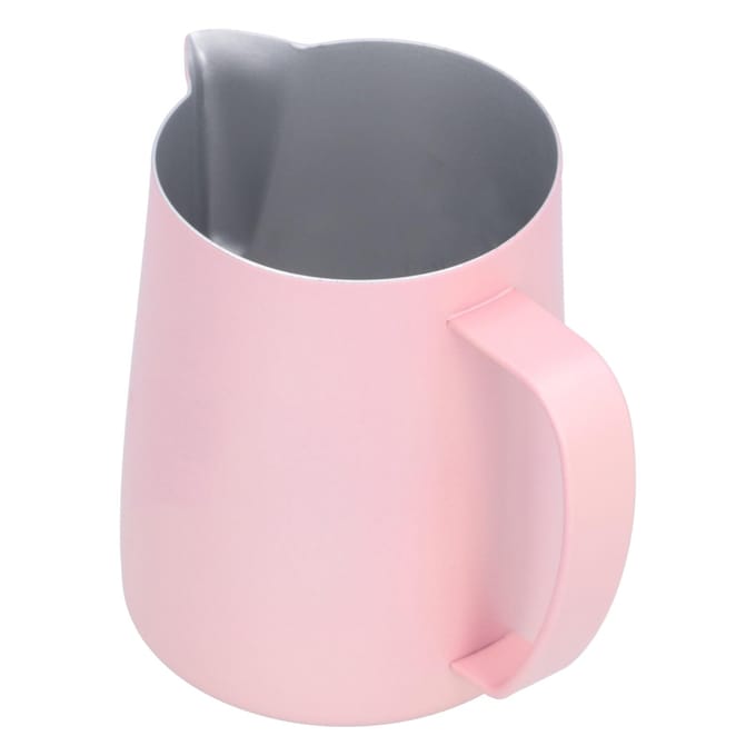 Melkopschuimbeker 304 Roestvrij Staal Verdikt Koffie Latte Schenkkan Kan 600ml Roze gray