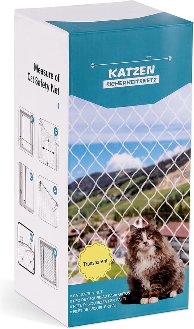 Kattennet - Kattennet Balkon - Katten Net - Katten Omheiningssysteem - Balkon Net - Kattengaas