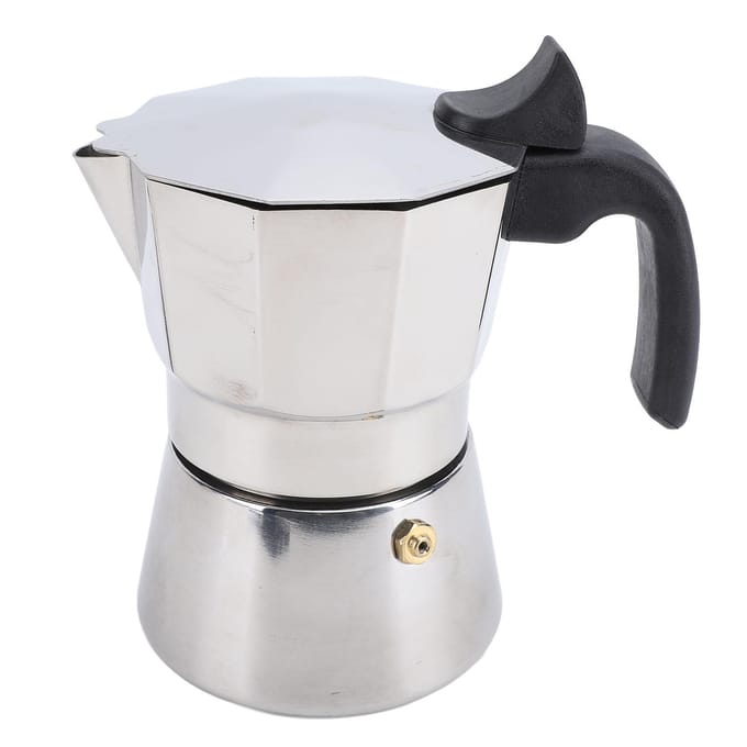 Espressomaker RVS Achtkantige Gelijkmatige Warmteverdeling Espressomaker Pot Zilver Type 1 white