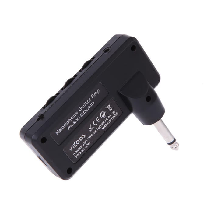 Vitoos Elektrische Gitaar Plug Mini Koptelefoon Versterker Plexi Geluid Compact Draagbaar gray