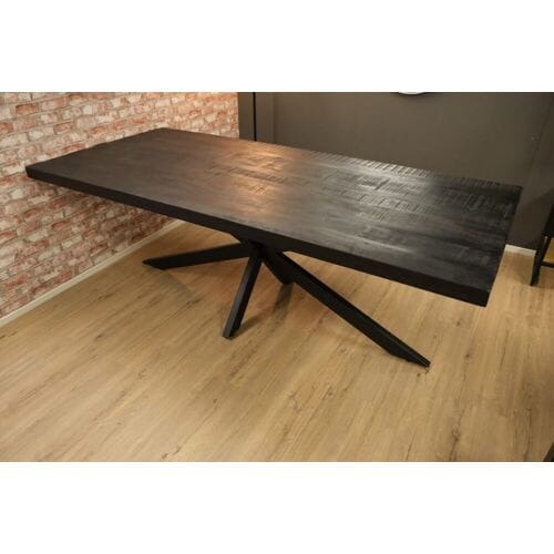 Eettafel Milan - Mangohout eettafel - Zwarte eettafel 300 cm