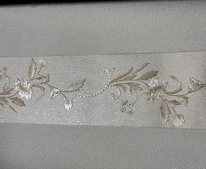 Rand Creme Goud bloemen bladeren