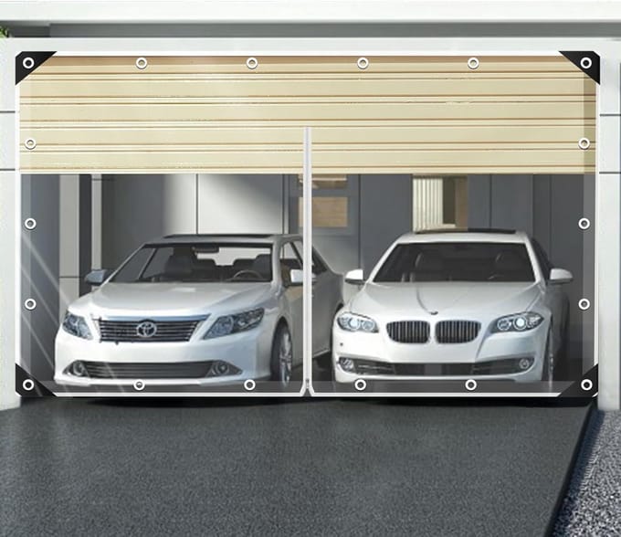 Transparant Dekzeil - PVC Zeil Terrasscherm - Buiten Beschermen - Met Centrale Ritssluiting - 2m x 4m - Transparant
