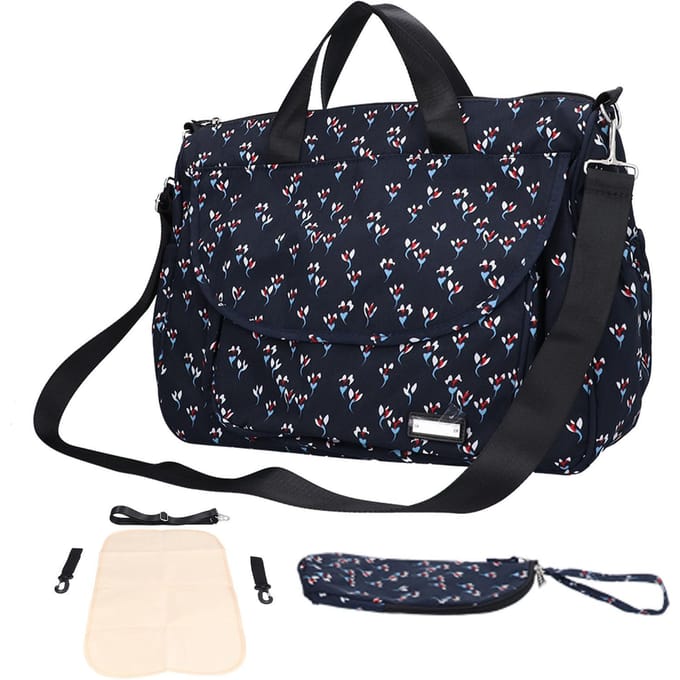 Wasbare Waterdichte Verstelbare Enkele Schouder Luiertas Melkfles Luier Kinderwagen Tas black