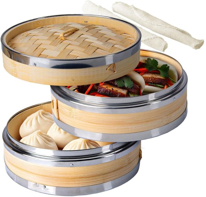 Daily Supplies® Stoomkoker - Stoompan - Stoompot - Steamer - 20cm