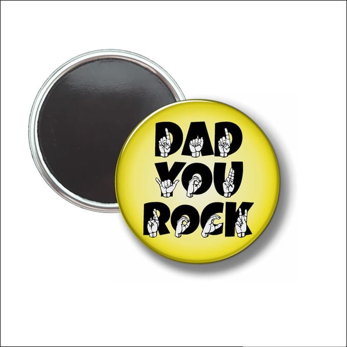 Button Met Magneet 58 MM - Dad You Rock - NIET VOOR KLEDING