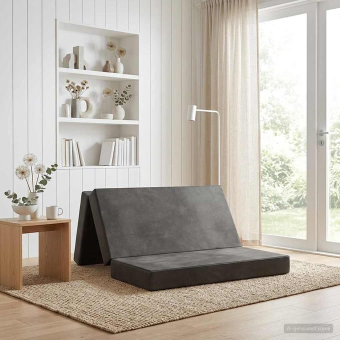 vidaXL - Vouwbare - Sofa - Bed - 180 - x - 67 - x - 45 - cm - Lichtgrijs