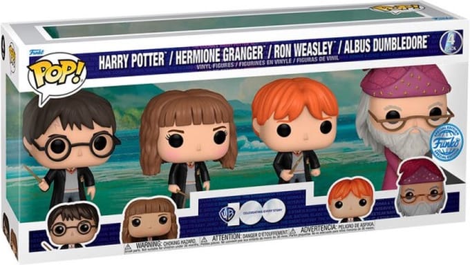 Funko Pop! 4-Pack Harry Potter / Hermoine / Ron / Albus Dumbledore - Special Edition Warner Bros