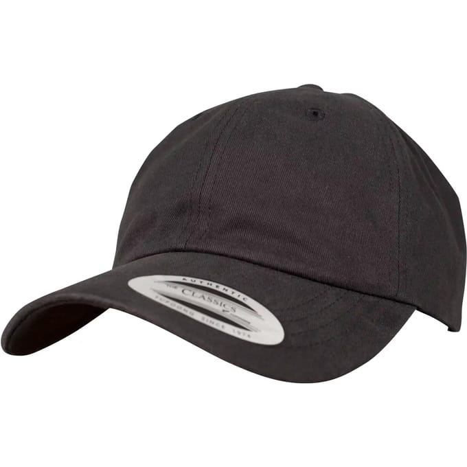Flexfit - Peached Cotton Twill Dad Cap black one size Pet - Zwart