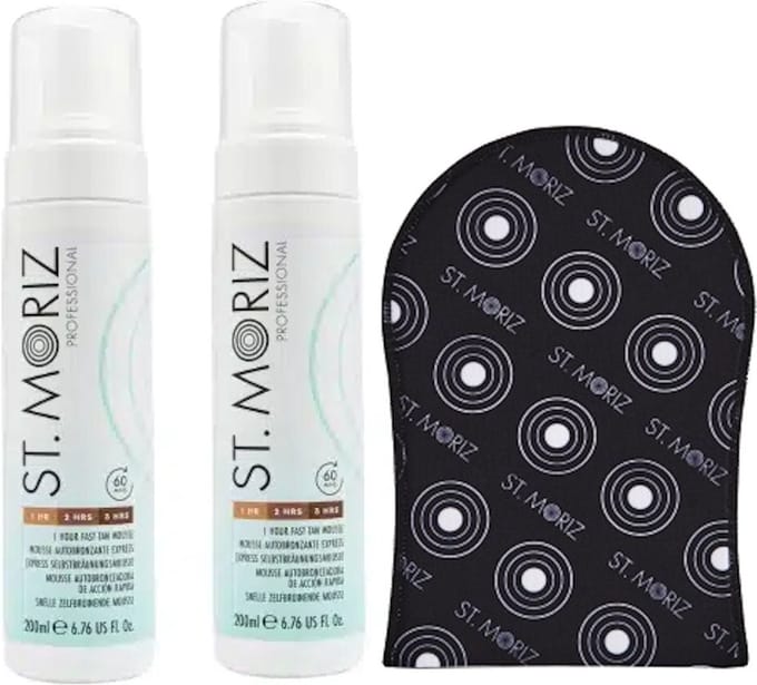 St. Moriz - Fast Tanning Mousse - 200ml - 2 pak + GRATIS Tanning Mitt