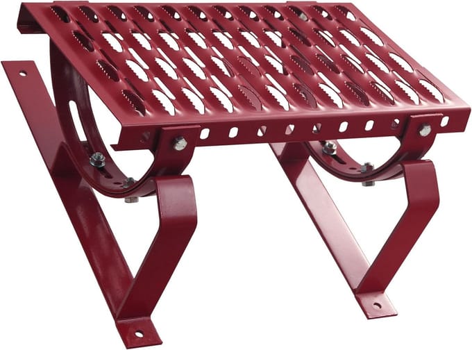 Daksteun Compleet - Schoorsteenplatform Loopvlak - Veilig Dak Werk - Thermisch Verzinkt Staal - 120 cm - Kers