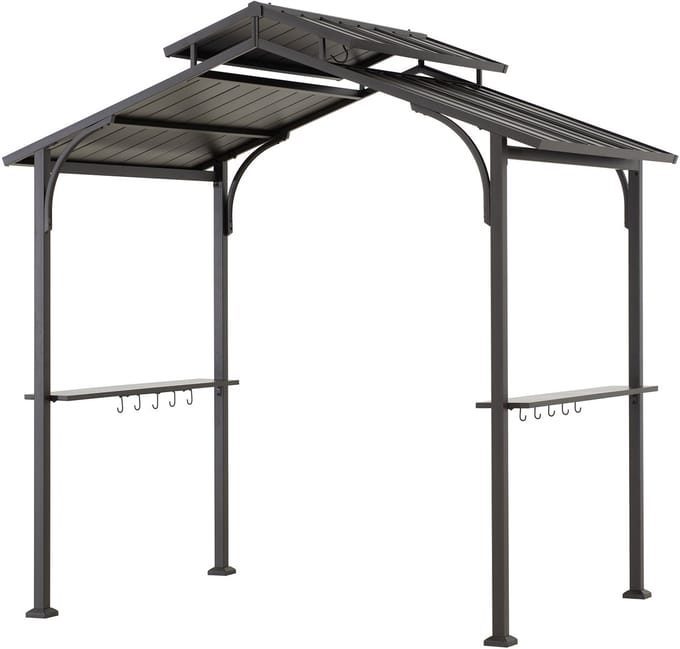 BBQ overkapping met stalen hardtop 244x152cm