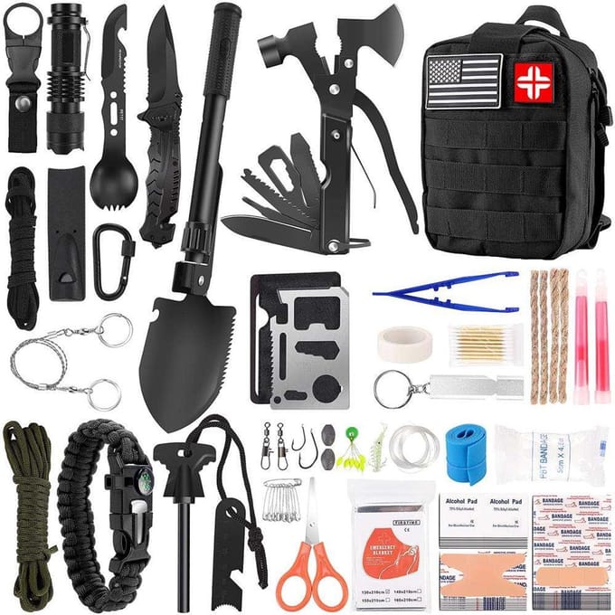 Survival & EHBO-kit 142-delig – Professioneel met Molle-tasje