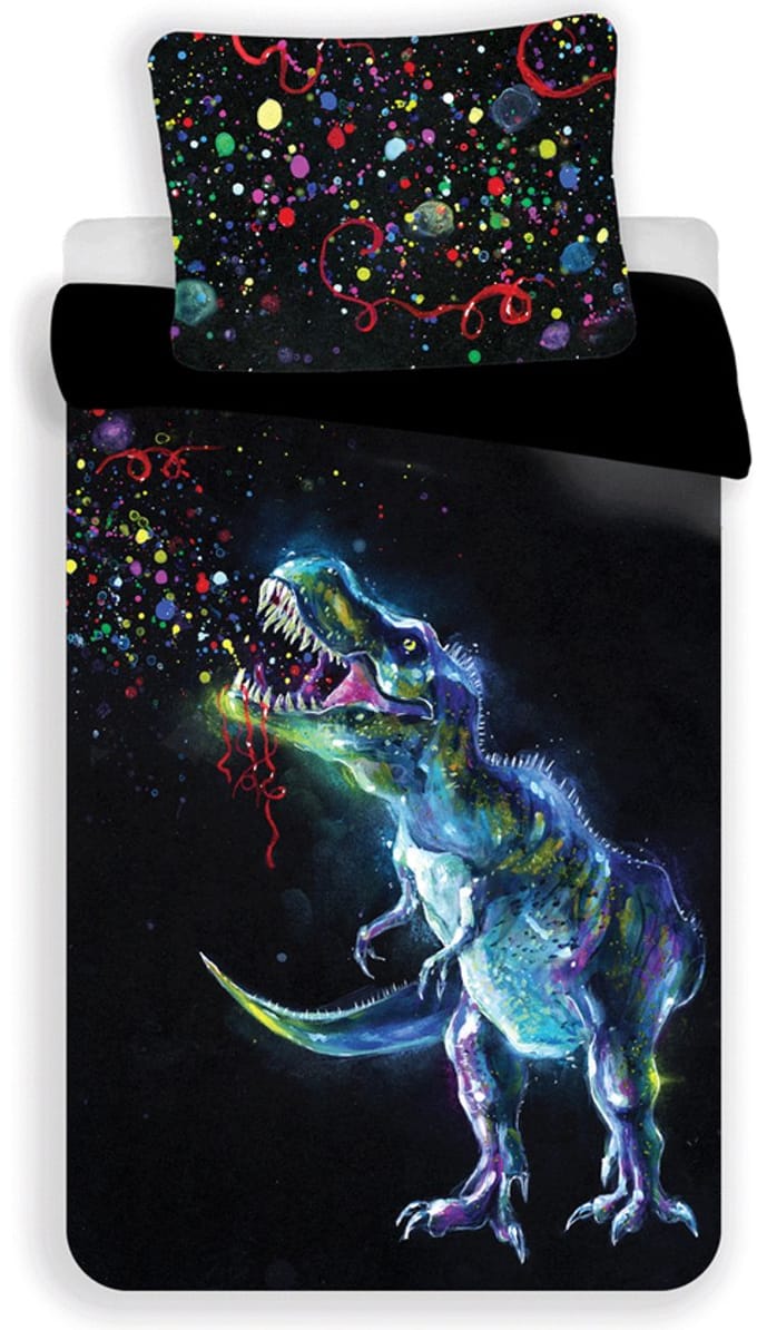 DREAMEE Dekbedovertrek - Dinosaur - 140 x 200 cm
