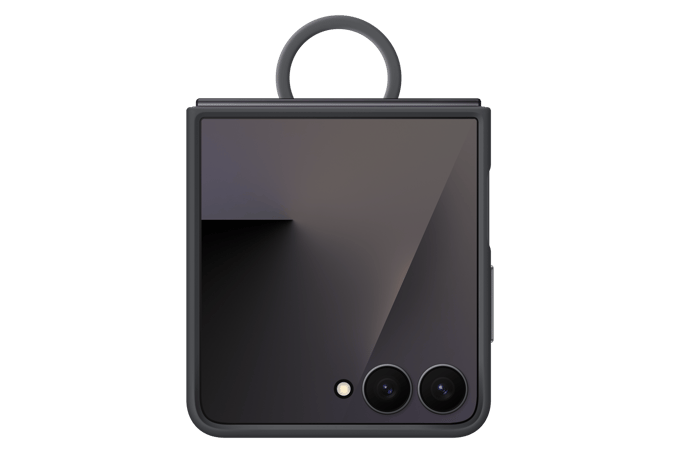 Samsung Galaxy Z Flip7 - Ring Case (Silicone) - Black