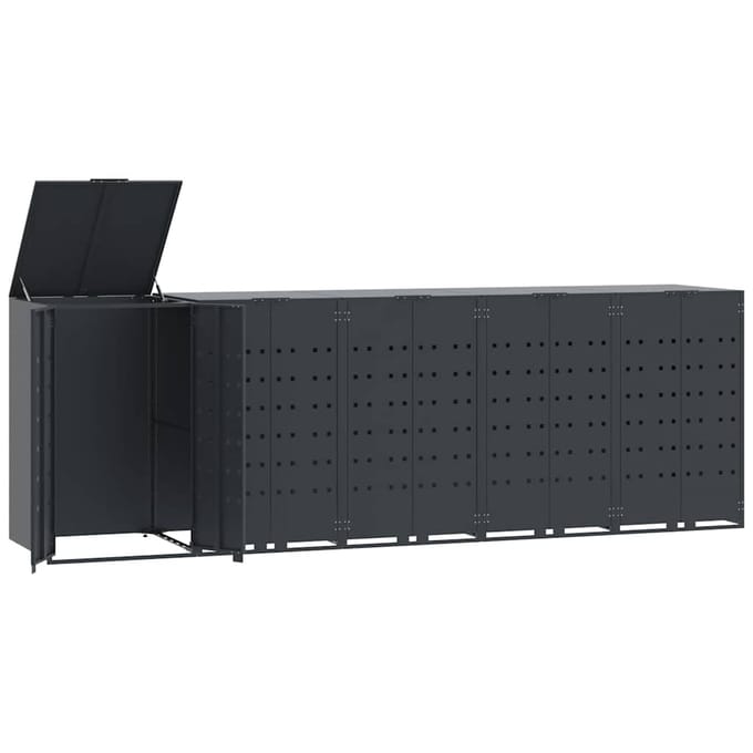 vidaXL - Containerberging - 5 - containers - 345x79x117 - cm - staal - antraciet
