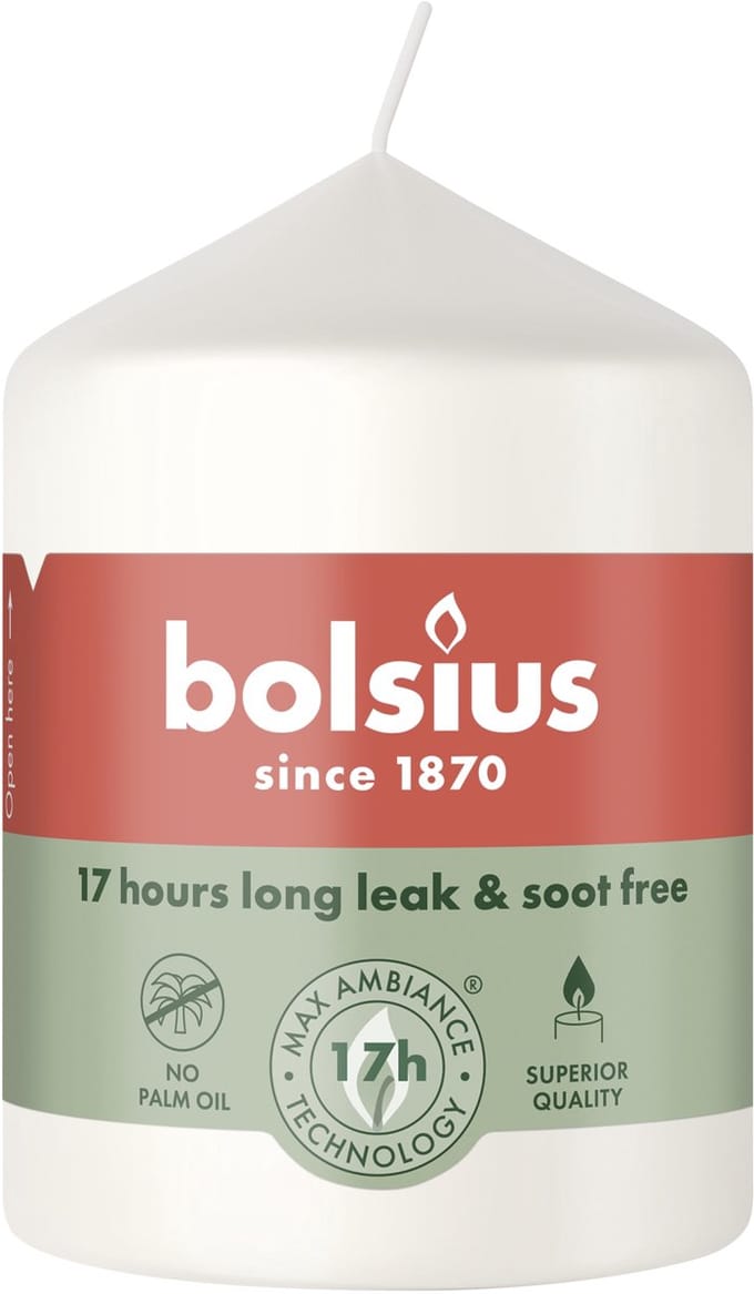 Bolsius Stompkaars 80/58 Cloudy White (1 stuk)