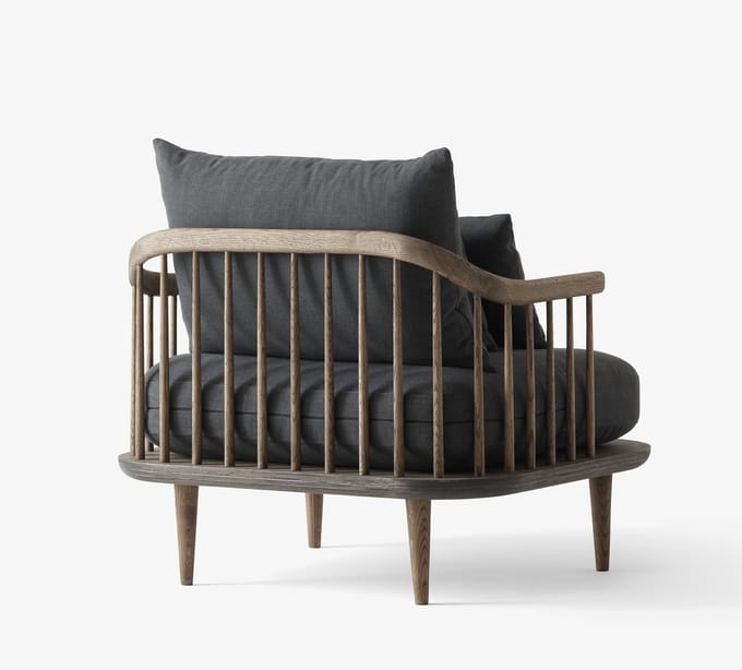 &Tradition Fly SC1 Loungefauteuil - Hot Madison 093/eiken gerookt