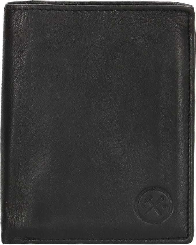 Hide & Stitches Paint Rock Portemonnee - 100% Leer - Zwart