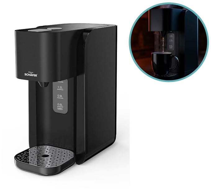 Schäfer Heetwaterdispenser - 1,5L - 1850-2200W - Zwart