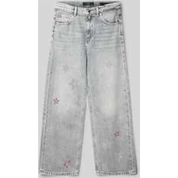 Jeans met siersteentjes in 5-pocketmodel
