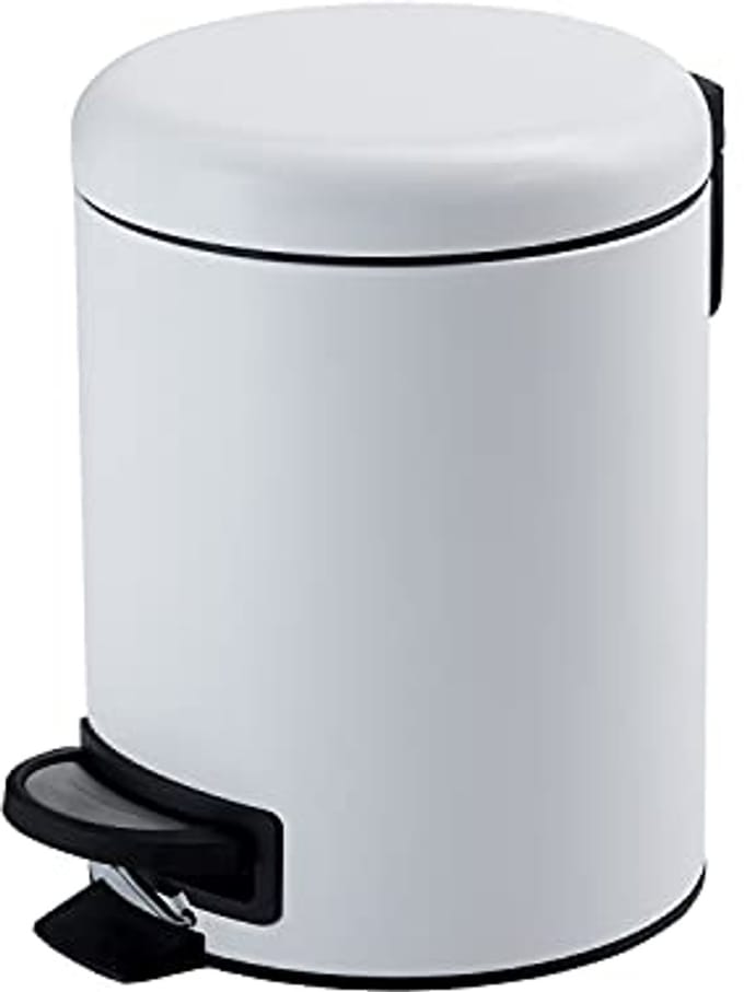 Witte prullenbak voor badkamer en toilet