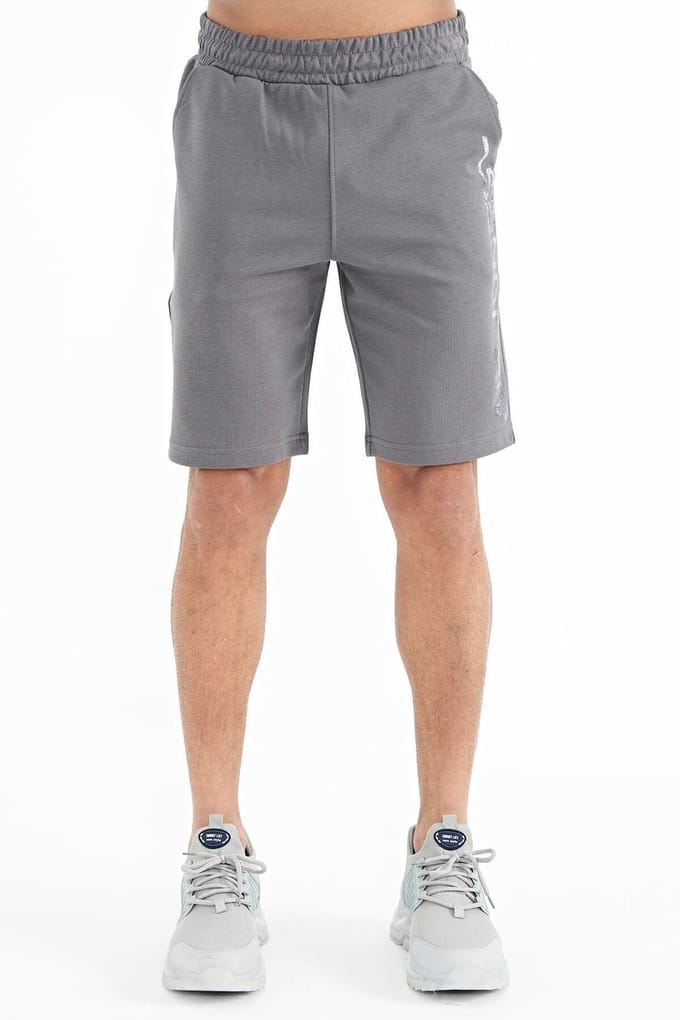 Heren Geprinte Fleece Sweatshorts