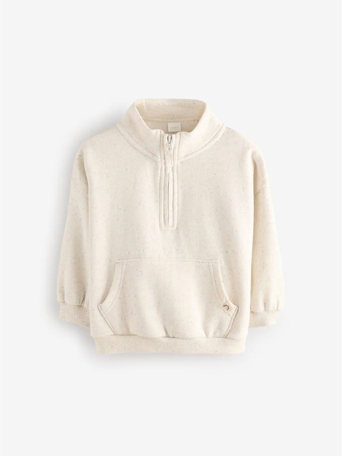 Next - Meisjes - Sweatshirt met kwartrits - Crème