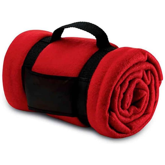SOLS Stavenger Plaid Deken van Fleece (Rood)