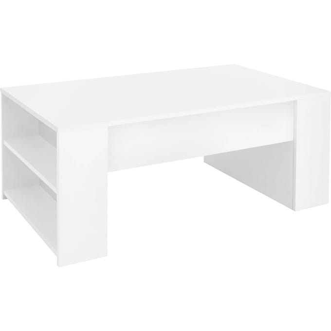 Salontafel met twee vakken 100x60x42 cm Wit ML Design