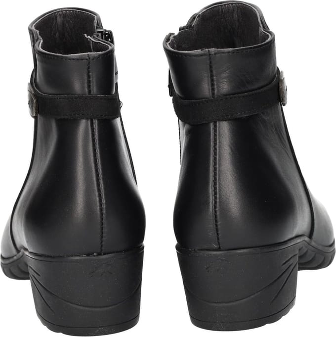 Fluchos -Dames - zwart - enkellaarzen - maat 41