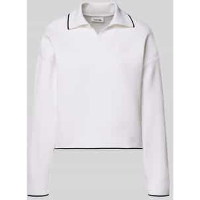 Regular fit sweatshirt met contraststrepen