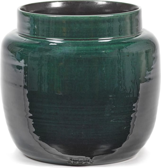 Serax - Glazed shades - Bloempot L - Donkergroen - 32 Ø