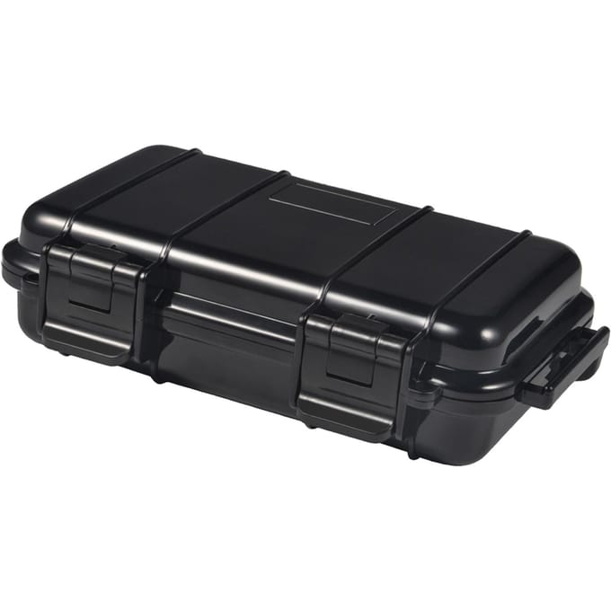 Boîte étanche antichoc pour stockage à sec avec 2 boucles en forme de U pour la pêche, le camping, la randonnée (Noir L) noir